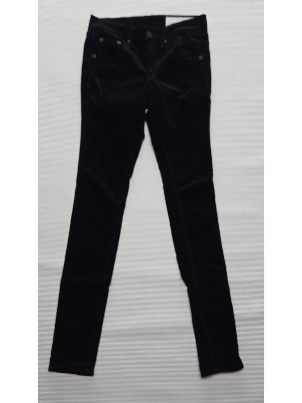 Rag Bone Pants Womens 24 Black Velvet Cotton Blend Stretch NWOT